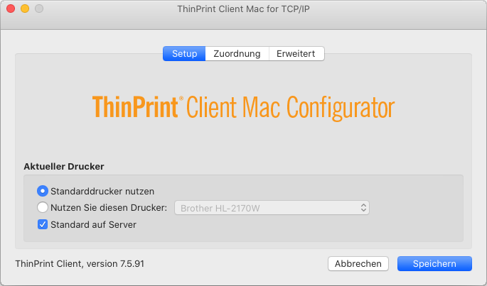 ThinPrint Client Mac Configurator Setup