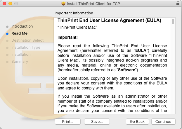 Accept the license agreement