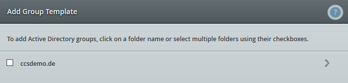 Select Active Directories