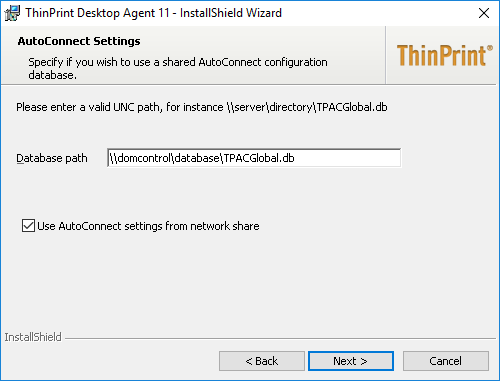 Desktop Agent installer: AutoConnect settings