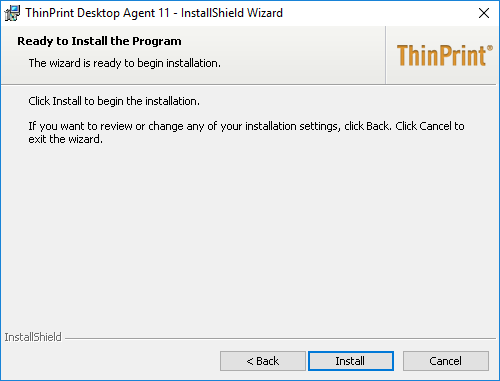 Desktop Agent installer: starting the installation procedure