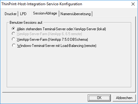 Session-Abfrage erfolgt auf dem lokalen, allein stehenden XenApp-Server