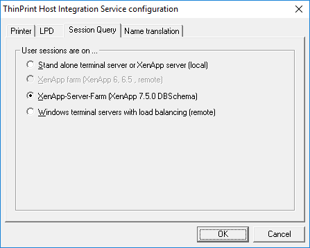 specifying a local XenApp farm server for session query