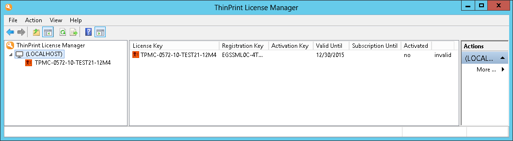 ThinPrint License Manager