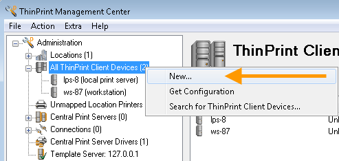ThinPrint Client hinzufügen