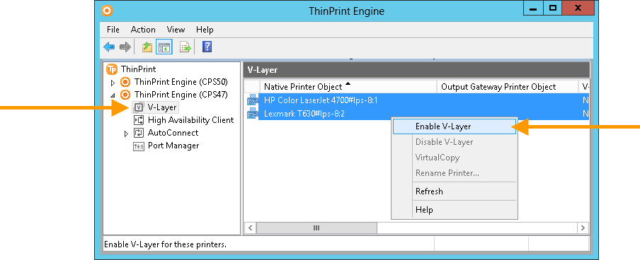 Enabling V-Layer for all printers that use a native driver