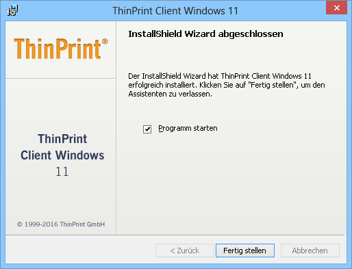 ThinPrint-Client-Installer: Fertig