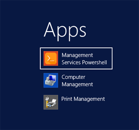 Windows-Start-Menü auf einem Administrationsrechner: Tpms.Powershell installiert