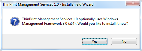 Windows Server 2008 R2: Yes für die Installation von Tpms.Powershell oder No für die Installation von Tpms.Server oder Tpms.Agent