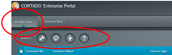 Reseller View with Action-Button