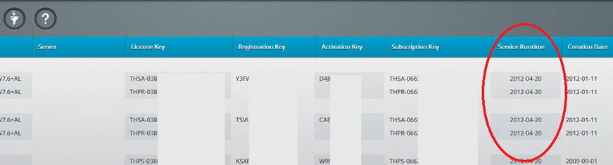  importing registration and activation keys