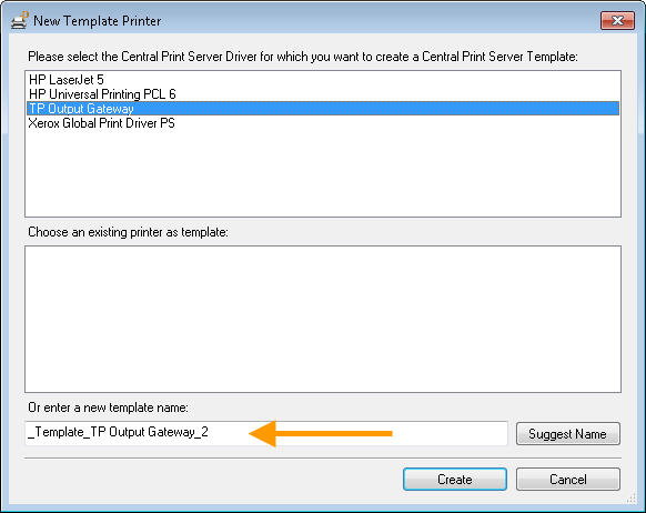 Choosing another templates for the same driver 