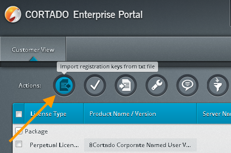 Aktivierungsdatei ins Enterprise Portal importieren