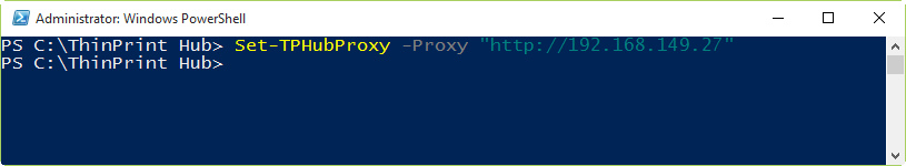 specifying the proxy server address